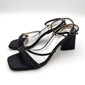 Badgley Mischka Collection Freedom Sandals Women's Black Glitter Size US9.5 EU40